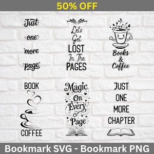 Bookmark SVG, Bookmark PNG, Bookmark Laser Cut, Laser Cut Files, Bookmark Quote svg, Printable bookmark, Bookmark label tags, Bookmark