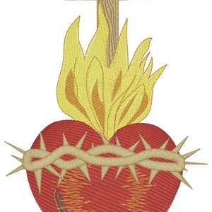 Diseño para máquina de bordar del Sagrado Corazón de Jesús