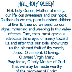 Hail, Holy Queen Embroidery Machine Design