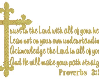 Trust in the Lord Embroidery Machine Design