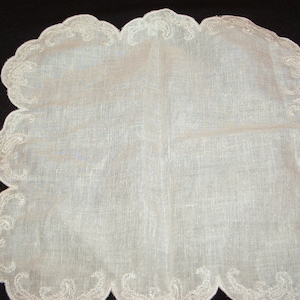 Delicate Embroidered Handkerchief