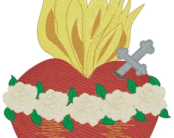 Immaculate Heart of Mary Embroidery Machine Design