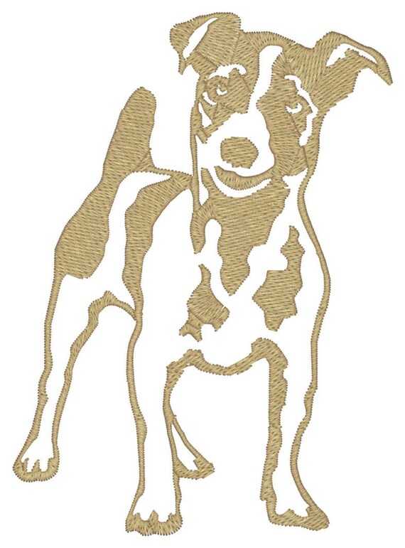 Jack Russell Embroidery Machine Design Etsy