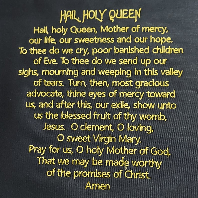 Hail, Holy Queen Embroidery Machine Design image 2