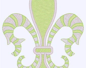 Christmas Fleur de Lis-- 2 Machine Embroidery Designs