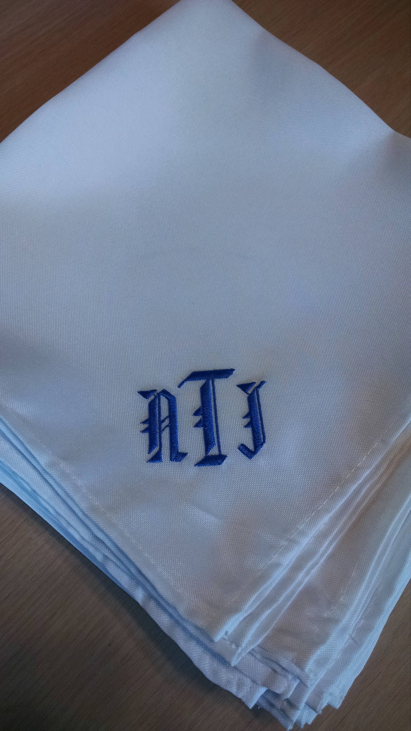 Monogrammed Cloth Napkins set of 3 Etsy