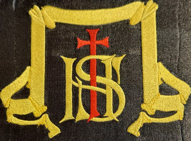 IHS Christian Cross Machine Embroidery Design image 2