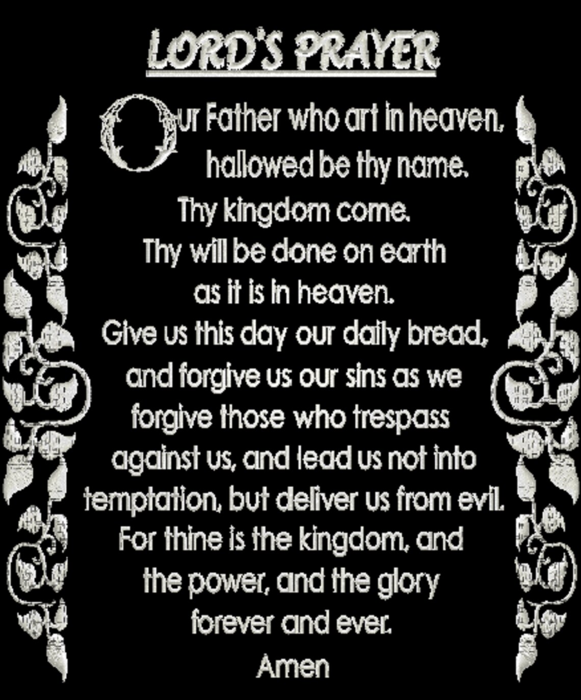 Protestant Pray Script Lord's Prayer (protestant) Embroidery Machine Design - Etsy