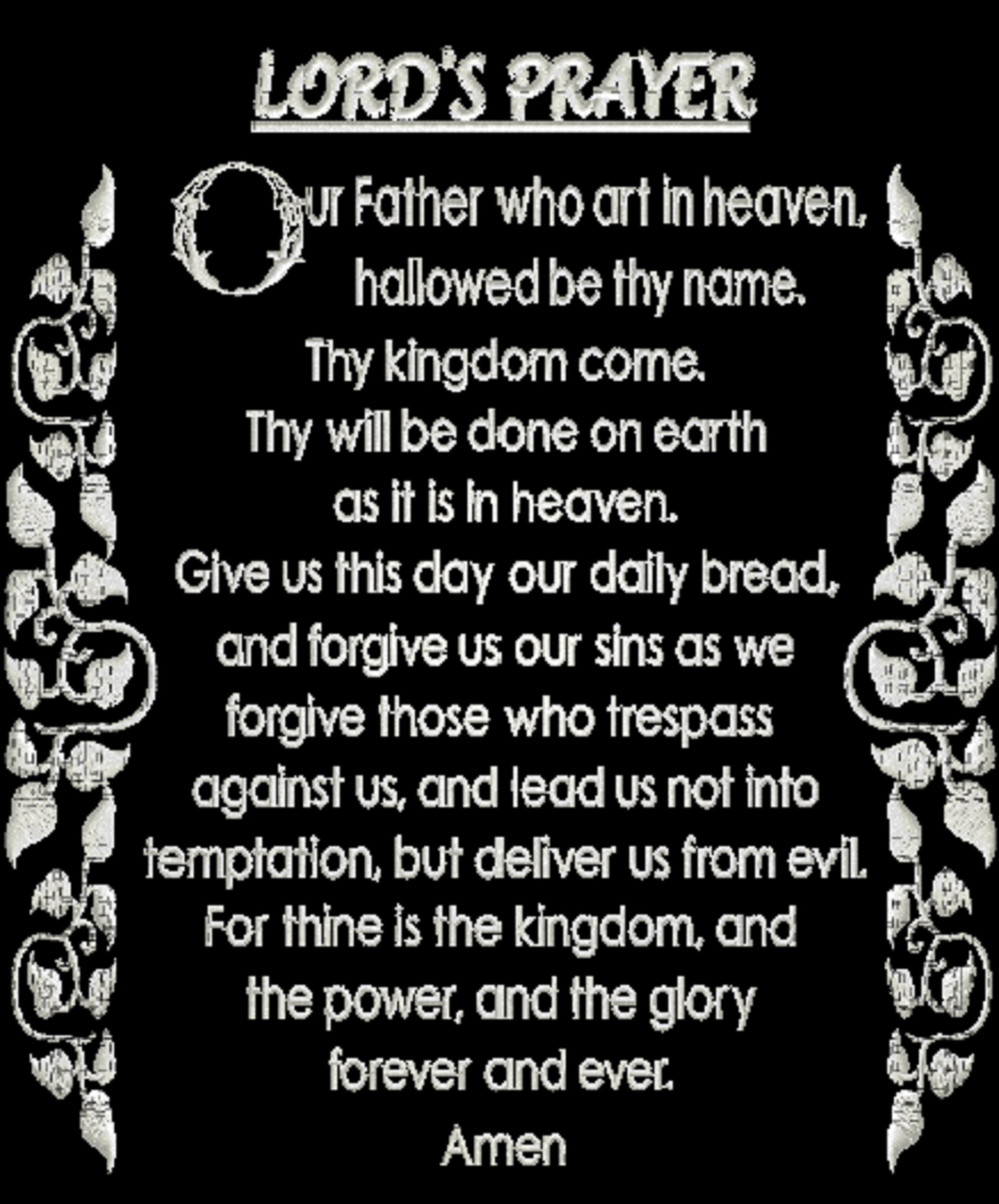 Lord's Prayer (protestant) Embroidery Machine Design - Etsy