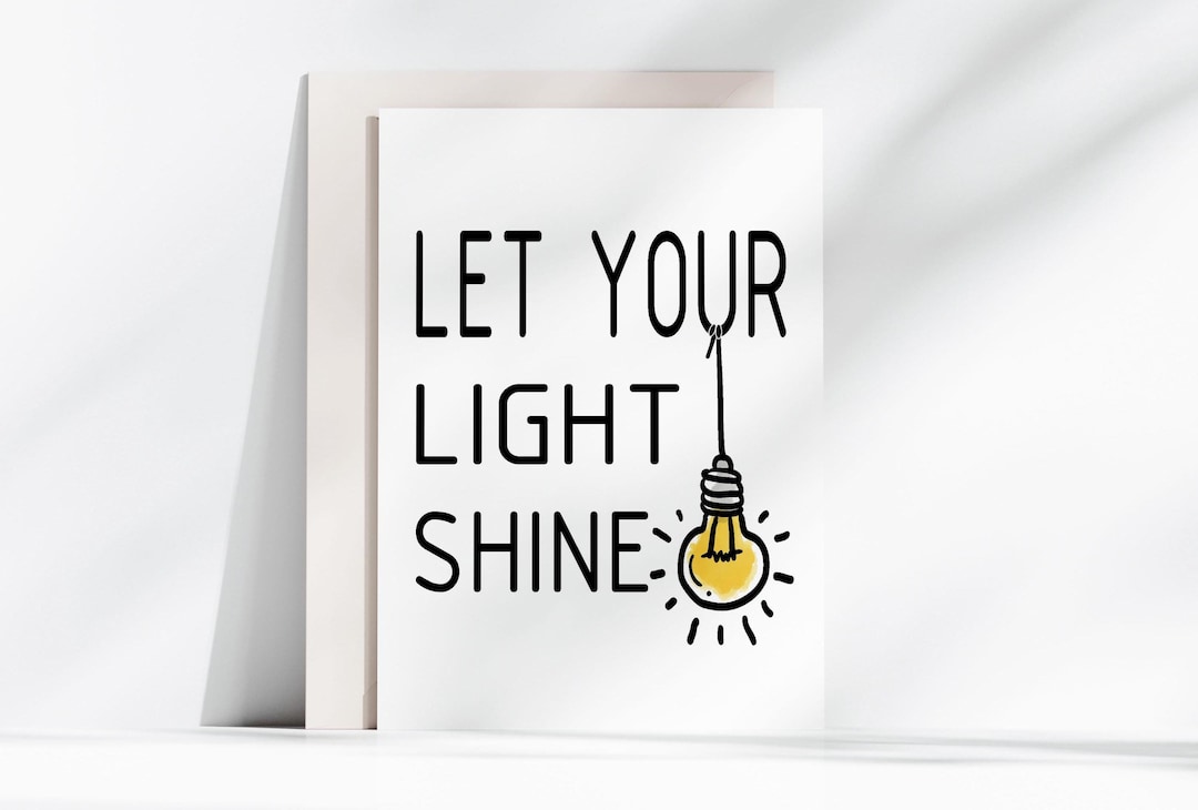 Let Your Light Shine Card: Bible Verse Printable (digital Download) - Etsy