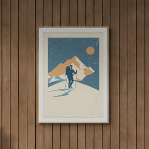 Póster de viaje vintage de "Explorador del Ártico" - Arte de aventuras de Roald Amundsen, decoración de pared, decoración del hogar, regalo único para viajeros e historiadores
