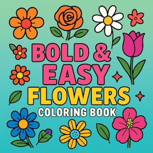 Floral Coloring Book for Adults and kids: 20 Printable Relaxation Designs (PDF Download)