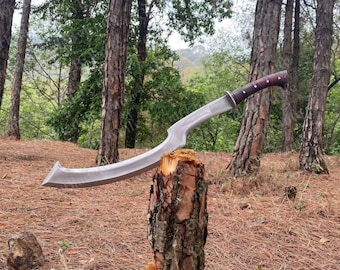 Ancient Egyptian Khopesh Sword, Pharaoh Sword for Military Use, 20" Handmade Knife from Carbon Steel Blade, Egyptian Cosplay Gift for Him