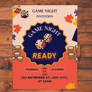Invitación a la noche de juegos clásicos 2