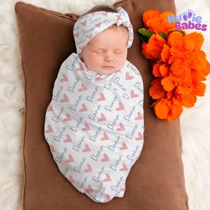 Gepersonaliseerde inbakerdekenset – pasgeboren naamdeken, babyfoto prop, geboortekaartje, babyshowercadeau, zachte katoenen inbakerdoek