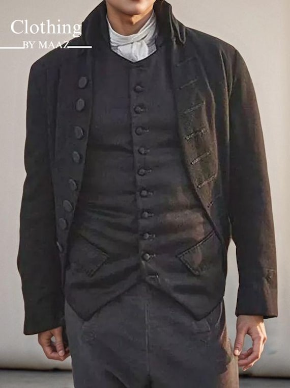Handmade Dark Brown Wool Regency Tailcoat - Men's Historical Reenactment