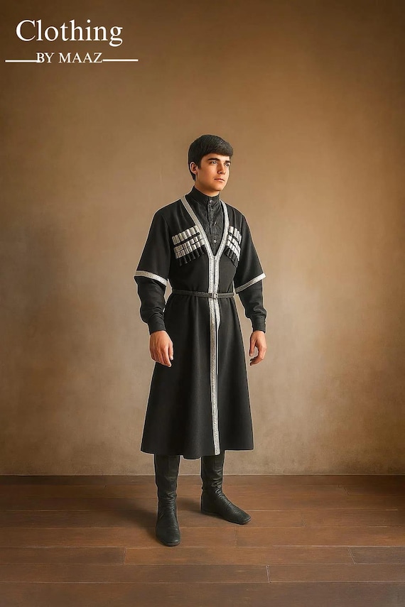 Georgian Cossack Wool Coat: 19th Century Style Cherkeska