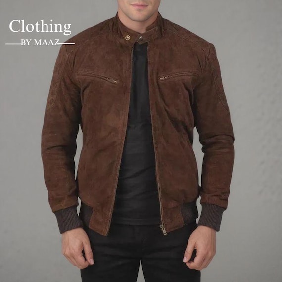 Handmade Italian Lambskin Leather Jacket: Slim Fit Aviator Style
