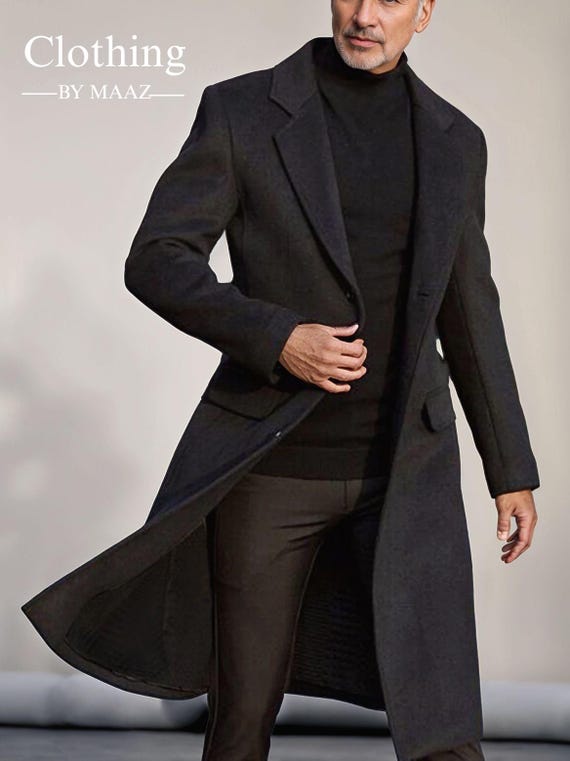 Men's Black Long Tailcoat: Victorian Regency Outfit