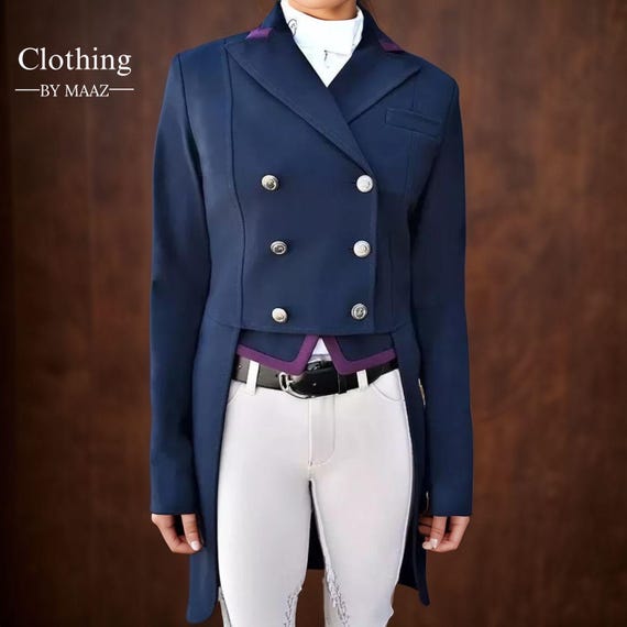 Men's Blue Wool Regency Tailcoat: 18th Century Style