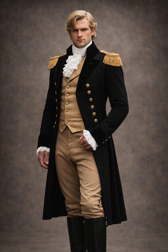 Men's Regency Military Tailcoat | Napoleonic Officer Historical Costume Jacket