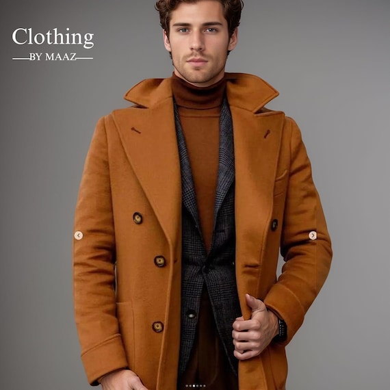 Men's Brown Tailcoat: Regency Victorian Brushed Cotton Outerwear