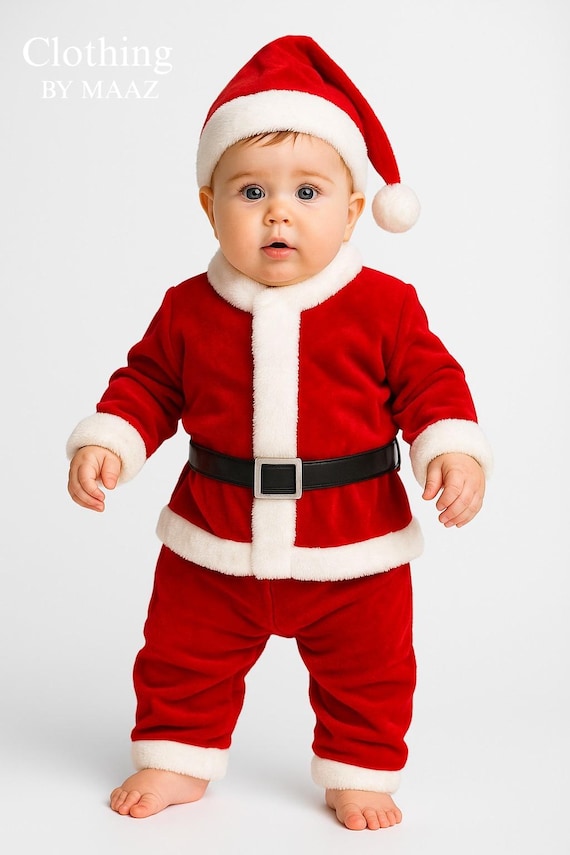 Baby Santa Claus Outfit | Christmas Baby Costume | Infant Holiday Clothes | Newborn Santa Suit | Xmas Photography Outfit Gift