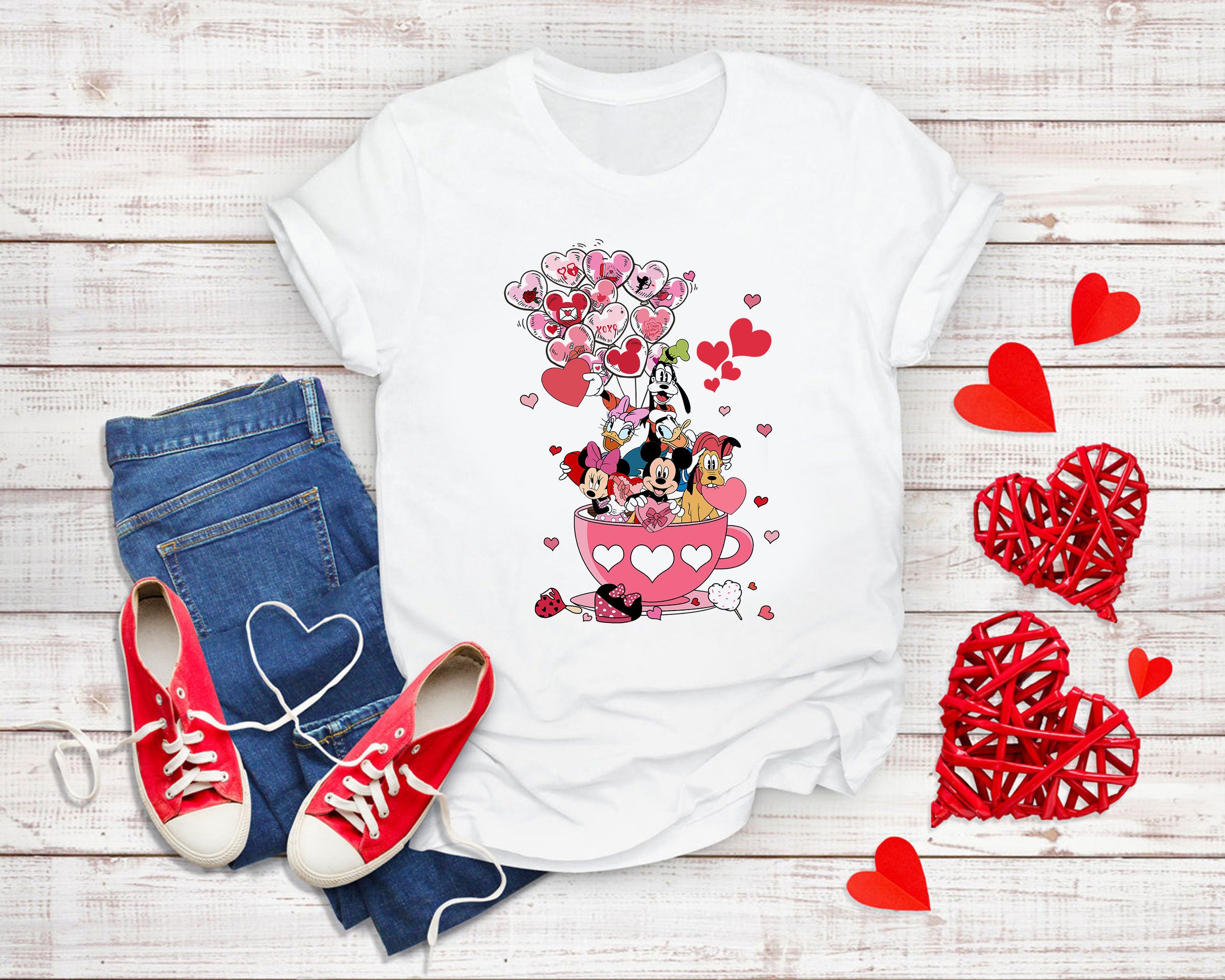 Discover Disney Valentine Balloon, Disney Valentine's Day T-Shirt