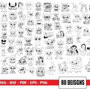 Stitch SVG, Lilo y Stitch Svg, Ángel SVG, Stitch Dibujos animados Svg, Stitch Vaso Svg, Stitch Pareja Svg, Stitch y Lilo Clipart, Archivo Cricut