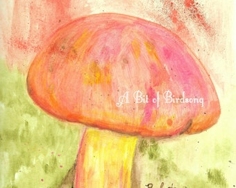 Mushroom painting | Etsy