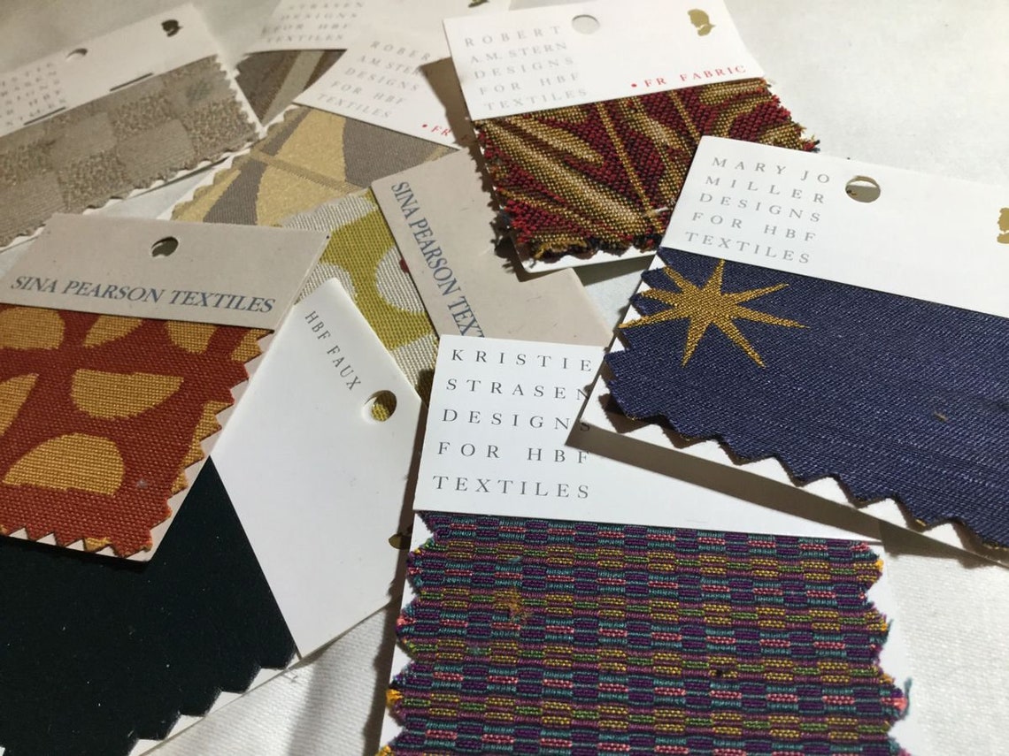 Fabric swatch cards / textile sample cards. Fabric samples on | Etsy