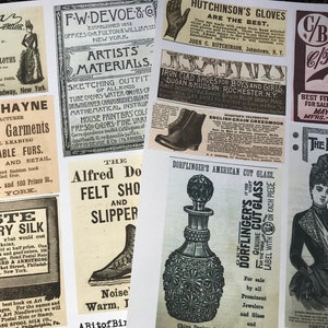 Vintage Anzeigen.  Anzeigen aus den späten 1880er Jahren einschließlich Korsett, Parfüm-Flasche, Kleidung.  DIGITAL DOWNLOAD Anzeigen für Ihre Zeitschriften.