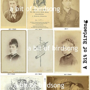 Gorgeous 1800s photographs, known as CDVs, for you to download and print for your junk journal and art projects.