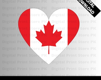 Canada Heart Flag SVG | Canadian Pride Clip Art (Digital Download)