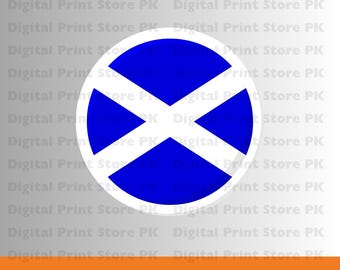 Scotland Round Flag SVG: Scottish Vector Design (Digital Download)
