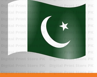 Pakistan Flag Map Art (svg, png, jpg, pdf, ai, eps) Digital Download