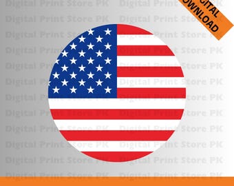 American Flag SVG Bundle: Patriotic 4th of July Design (Digital Download)