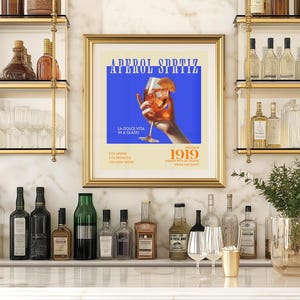 Aperol Spritz Print Koktajl Plakat Dopamina Dekoracja Kuchnia Sztuka Podpis Napój Domowy Bar