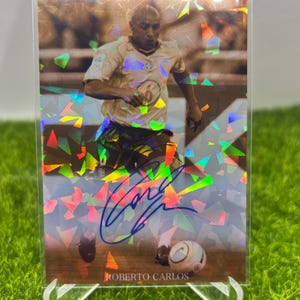 Carta da collezione personalizzata per tifosi di calcio di Roberto Carlos Brasile
