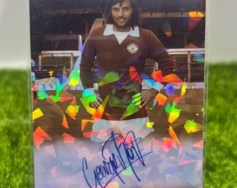 George best manchester united custom art football fan trading card