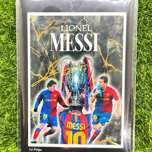 Lionel messi barcelona custom art fan trading card