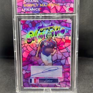 Zinedine Zidane Frankrike holografisk fotbollsfan samlarkortsplatta