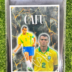 Cafu brazil custom art fan trading card