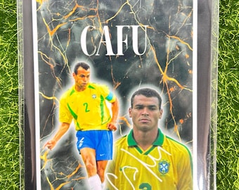 Cafu brazil custom art fan trading card