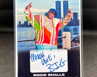 Notorious big biggie smalls custom art fan trading card