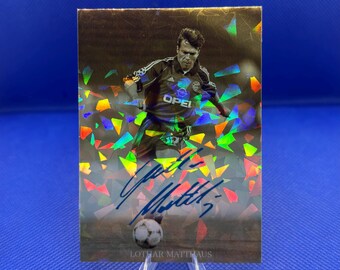 Lothar matthaus bayern munich signed print football trading card