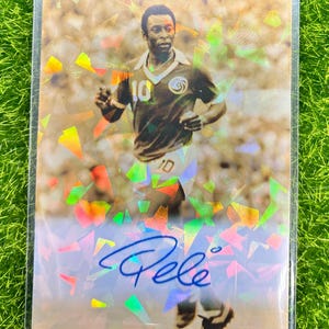 Carte à collectionner artistique personnalisée pour fan de football Pelé, Brésil