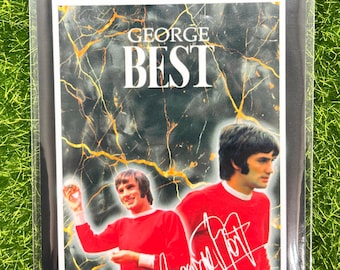 George best manchester united custom art fan trading card