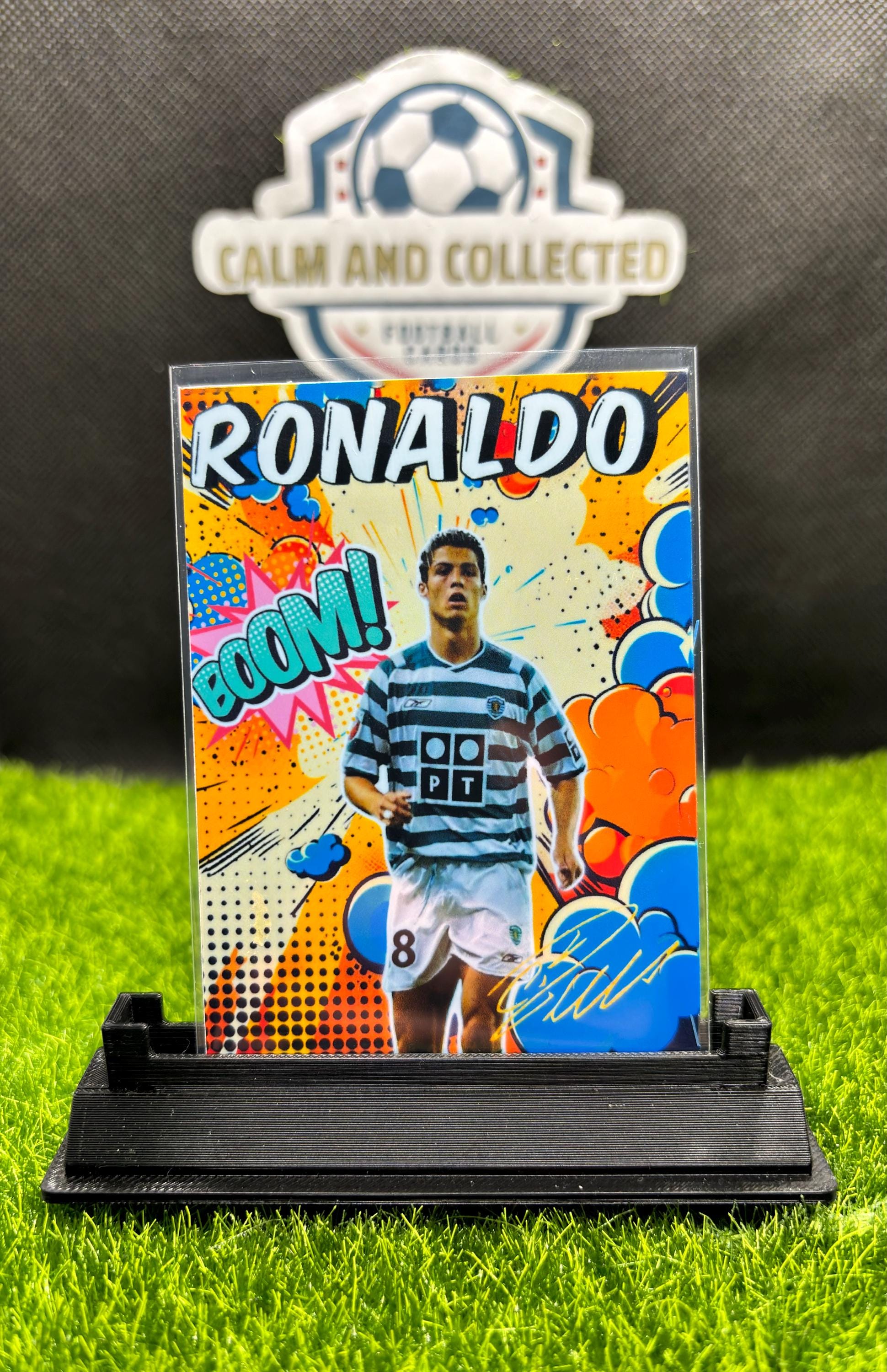 Cristiano Ronaldo Sporting Cp Custom Art Football Fan Trading Card 