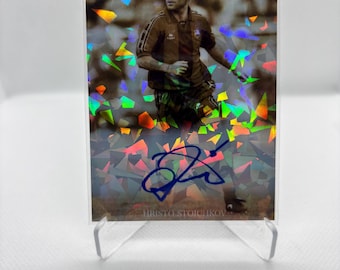 Hristo stoichkov barcelona fc custom art football fan trading card